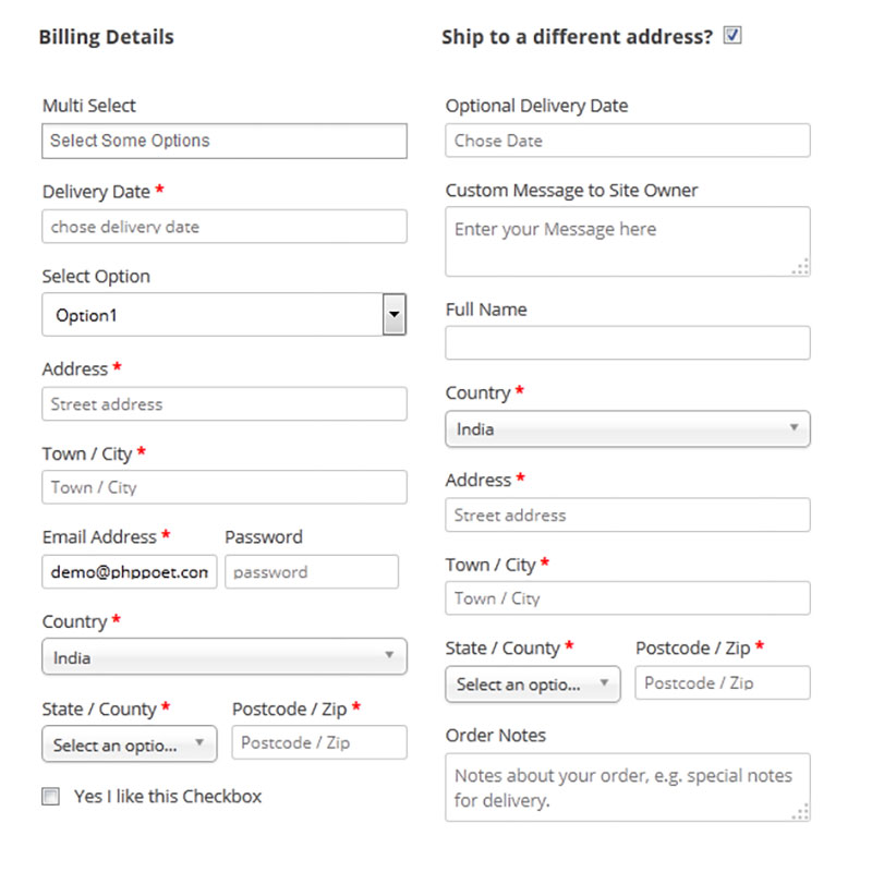 پلاگین ووکامرس Easy Checkout Field Editor