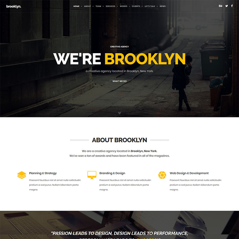 قالب وردپرس Brooklyn