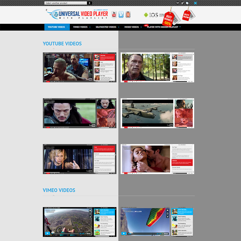 پلاگین وردپرس Universal Video Player