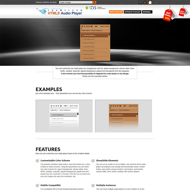 پلاگین وردپرس HTML5 Audio Player
