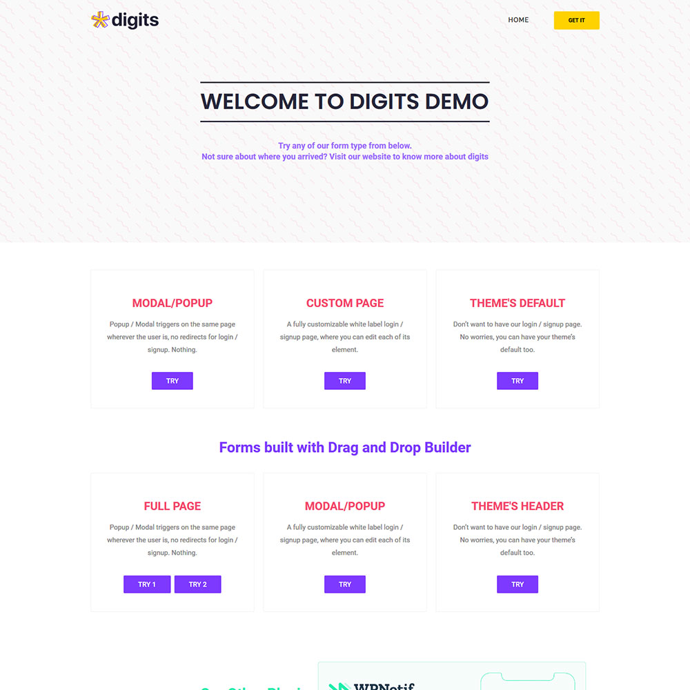 پلاگین وردپرس Digits