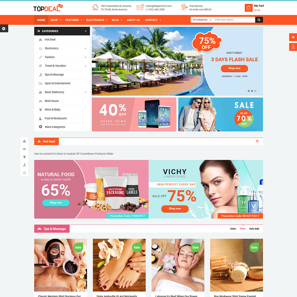 قالب فروشگاهی پرستاشاپ TopDeal