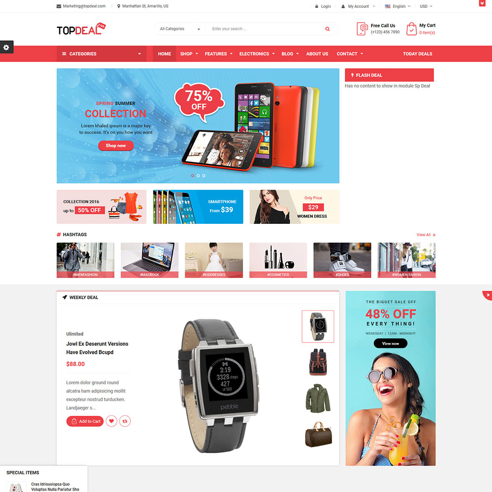 قالب فروشگاهی پرستاشاپ TopDeal نسخه 2.8.0 - Image 3