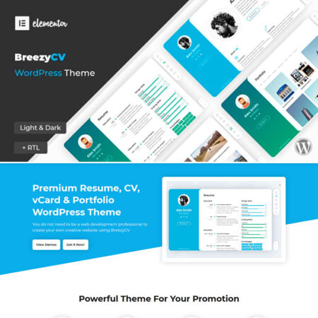 قالب رزومه وردپرس BreezyCV