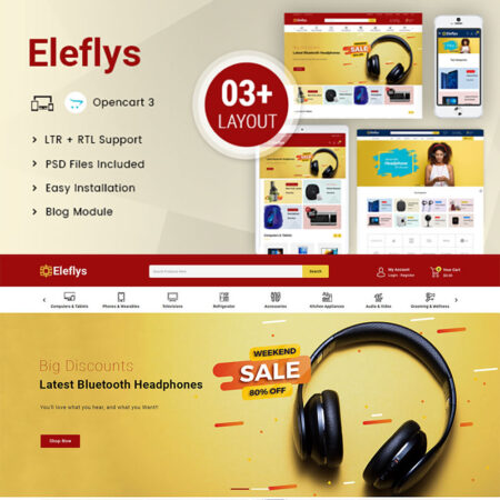 قالب فروشگاهی اپن کارت Eleflys