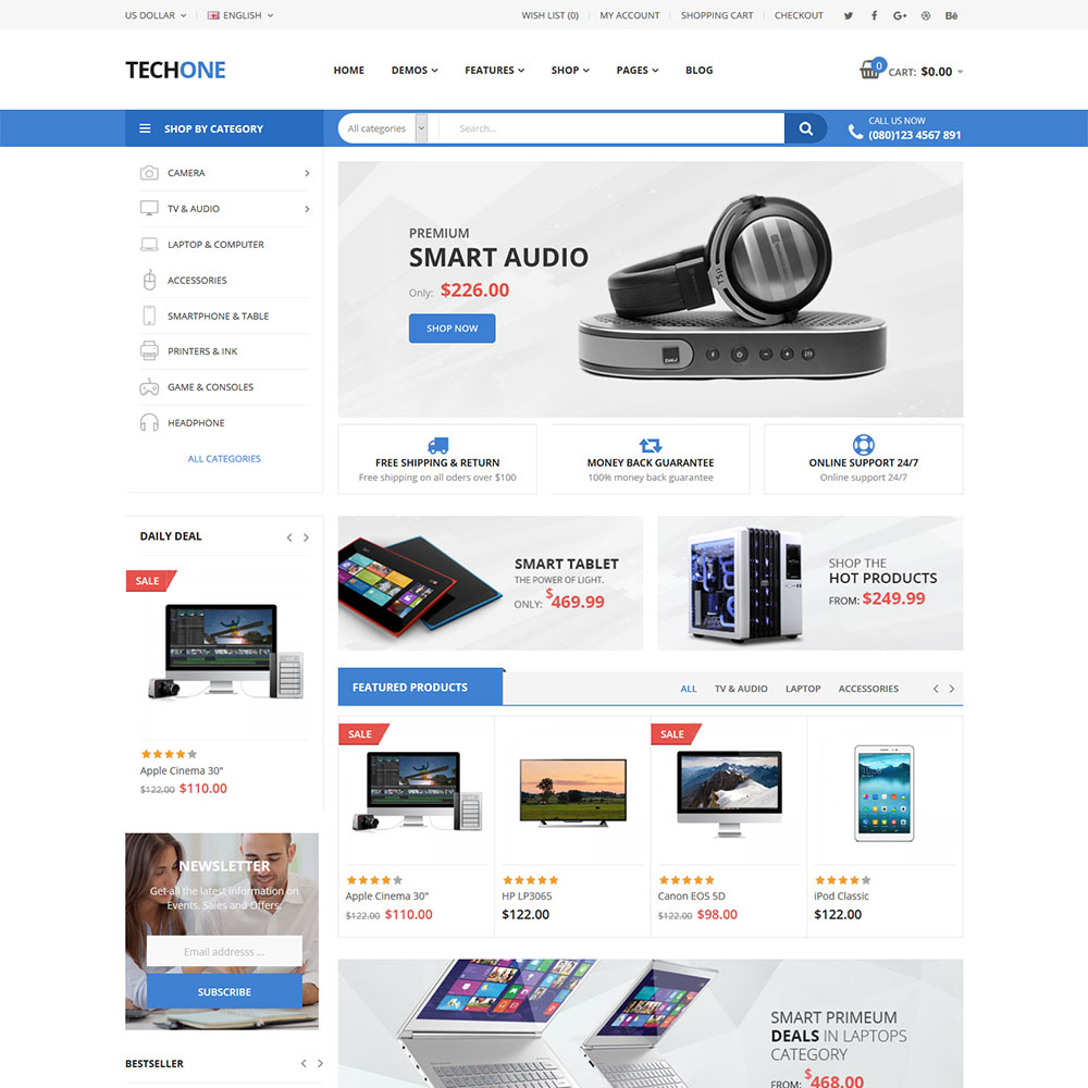 قالب فروشگاهی اپن کارت TechOne