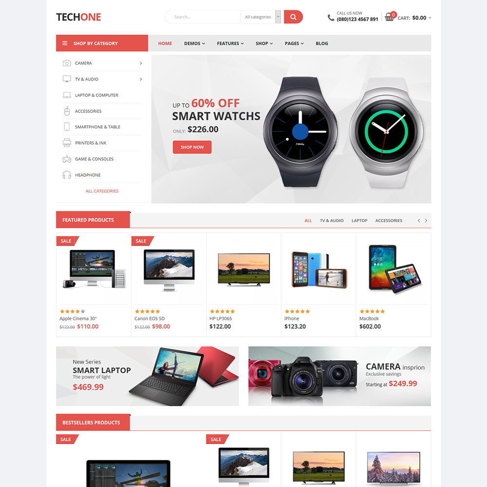 قالب فروشگاهی اپن کارت TechOne