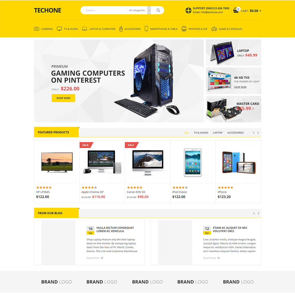 قالب فروشگاهی اپن کارت TechOne