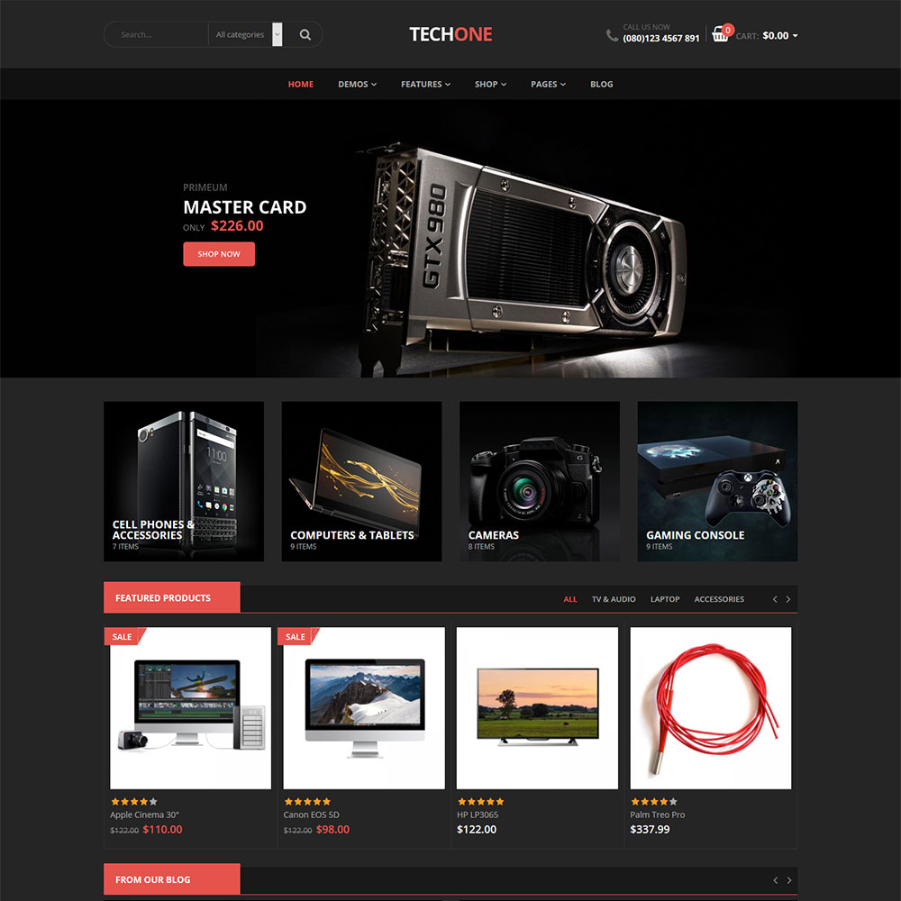 قالب فروشگاهی اپن کارت TechOne