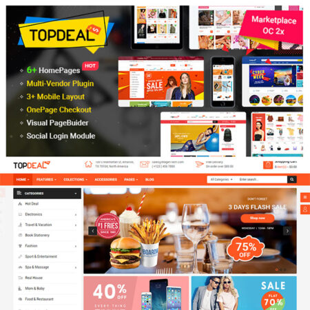 قالب فروشگاهی اپن کارت TopDeal
