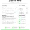 قالب رزومه William Jave CV