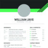 قالب رزومه William Jave CV