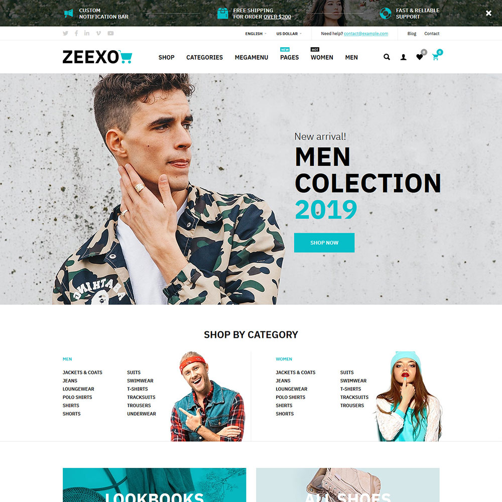 قالب فروشگاهی اپن کارت Zeexo